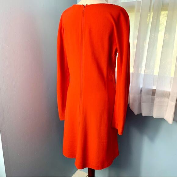 Diane von Furstenberg Red V-Neck Fit and Flare Dress - Picture 6 of 7